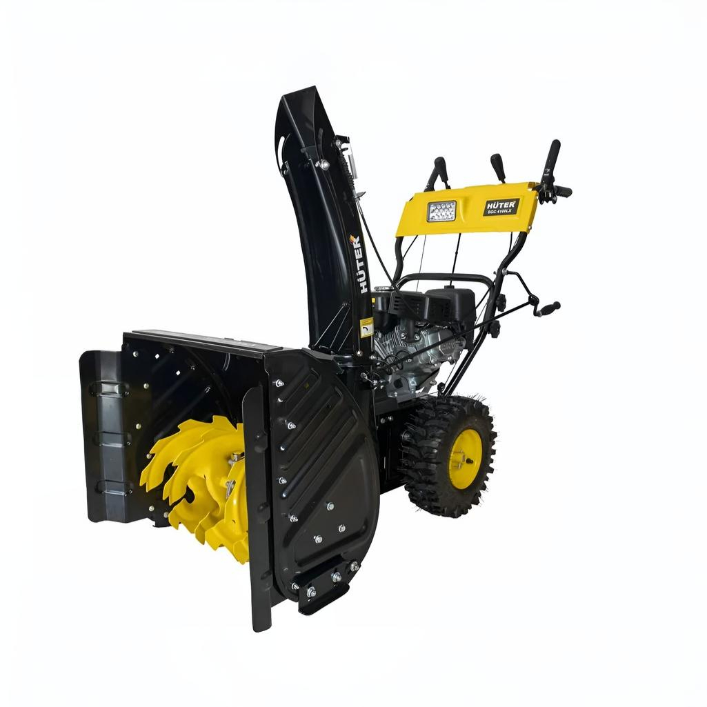 Снегоуборщик бензиновый Huter SGC 4100LX, двухступенчатый, металлический шнек, 5150 Вт