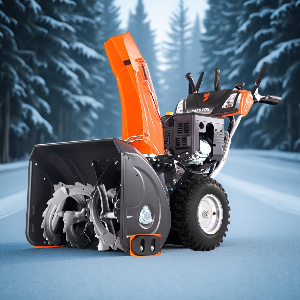 Снегоуборщик бензиновый Yard Fox Pro 7154E, двухступенчатый, металлический шнек, 6200 Вт