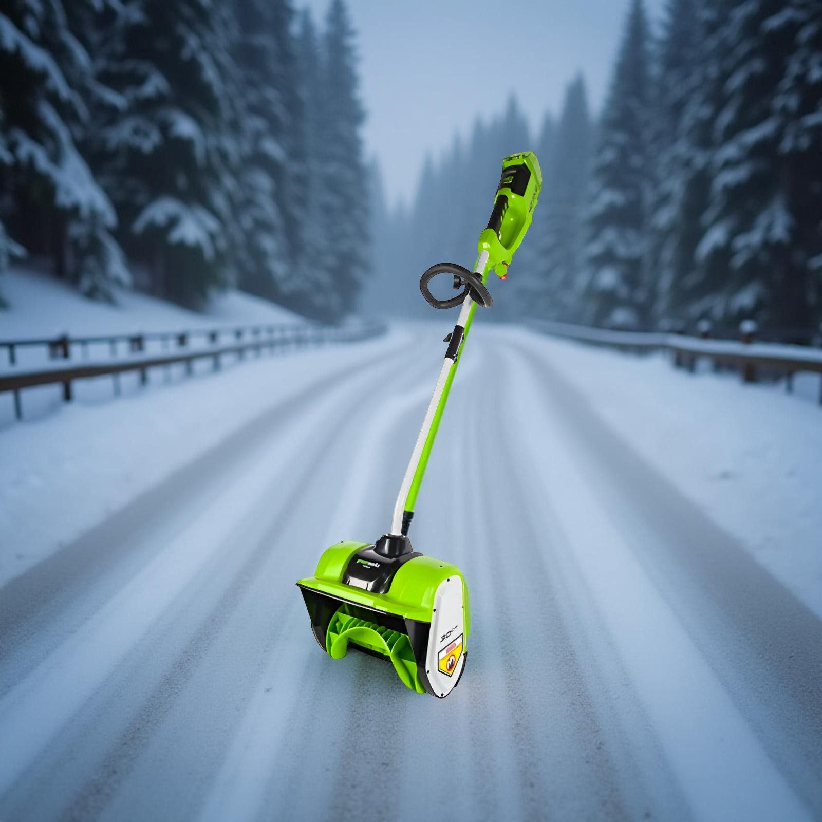 Снегоуборщик аккумуляторный Greenworks GD40SSK4, одноступенчатый, шнек пластик, 40В, 1 АКБ