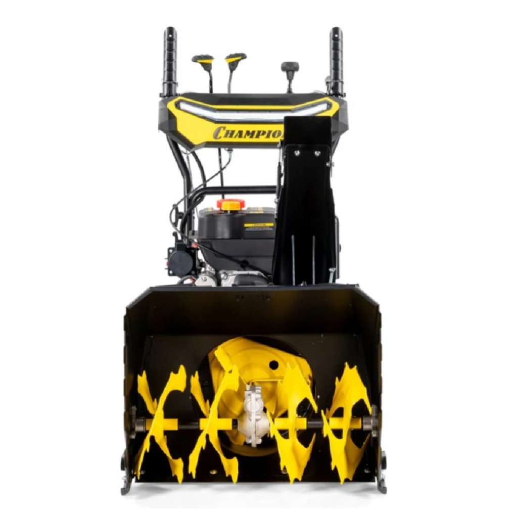 Снегоуборщик бензиновый Champion ST763Е, двухступенчатый, металлический шнек, 5150 Вт