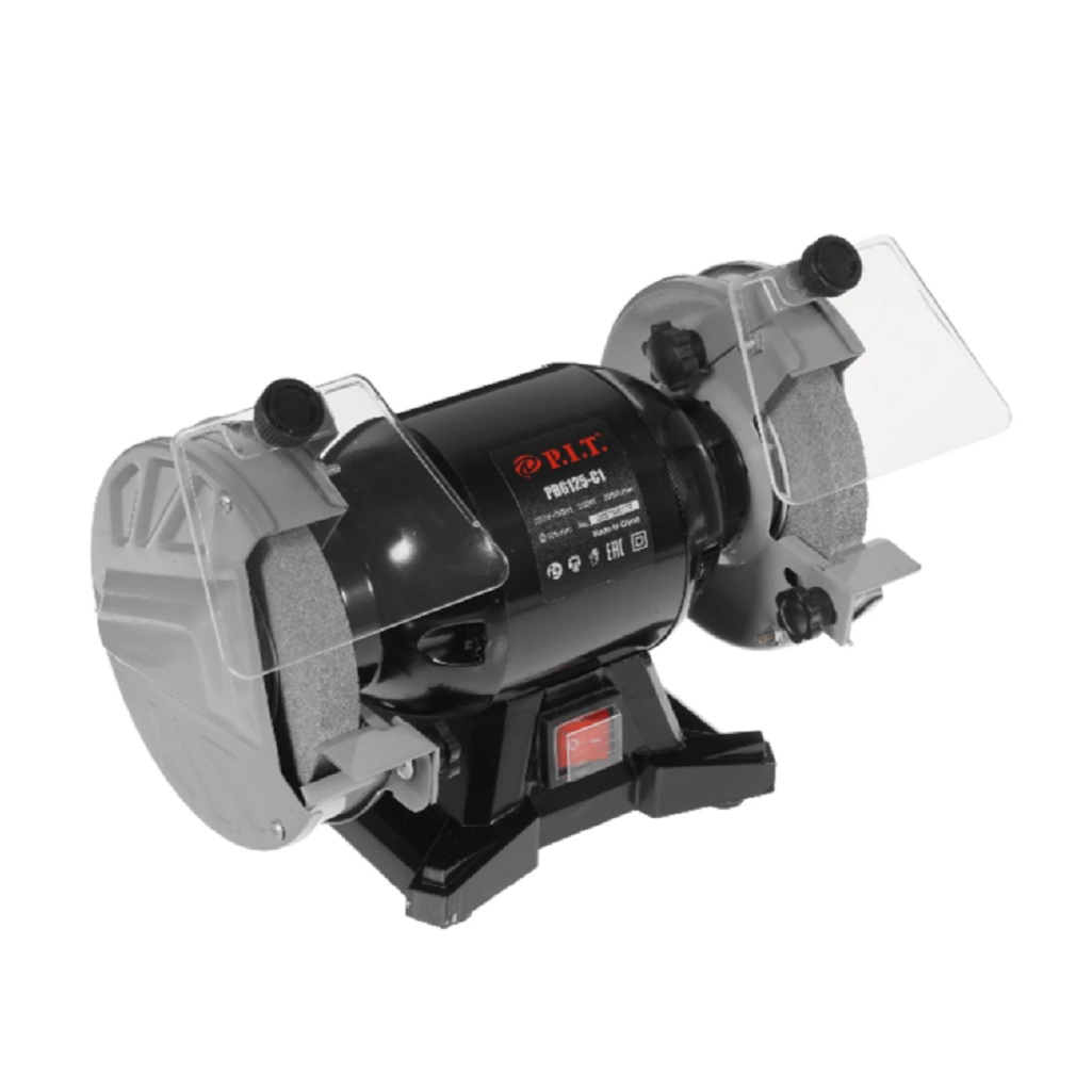 Точило P.I.T. PBG125-C1, асинхронный двигатель, воздушное охлаждение, 200 Вт