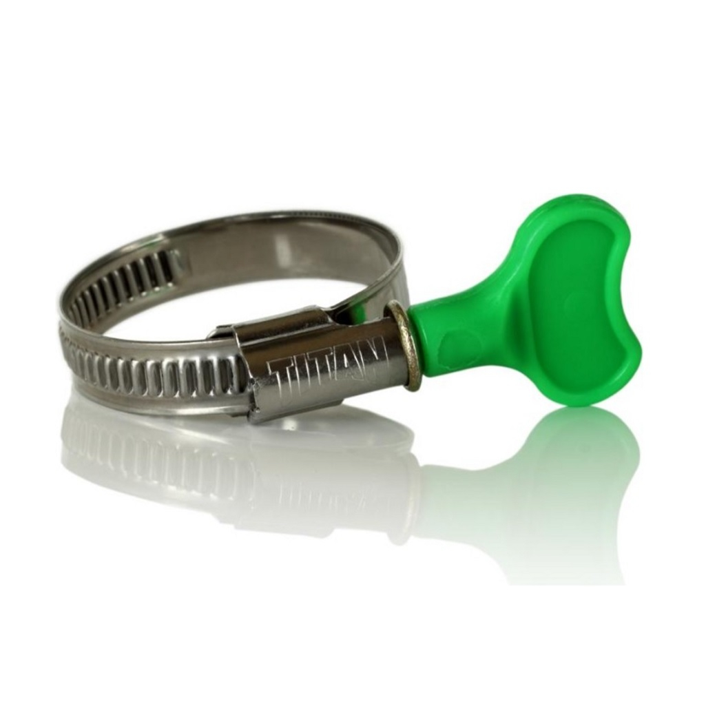 Хомут червячный H20-32-9KL21, с ключом, оцинкованный, 20-32 мм, с барашком