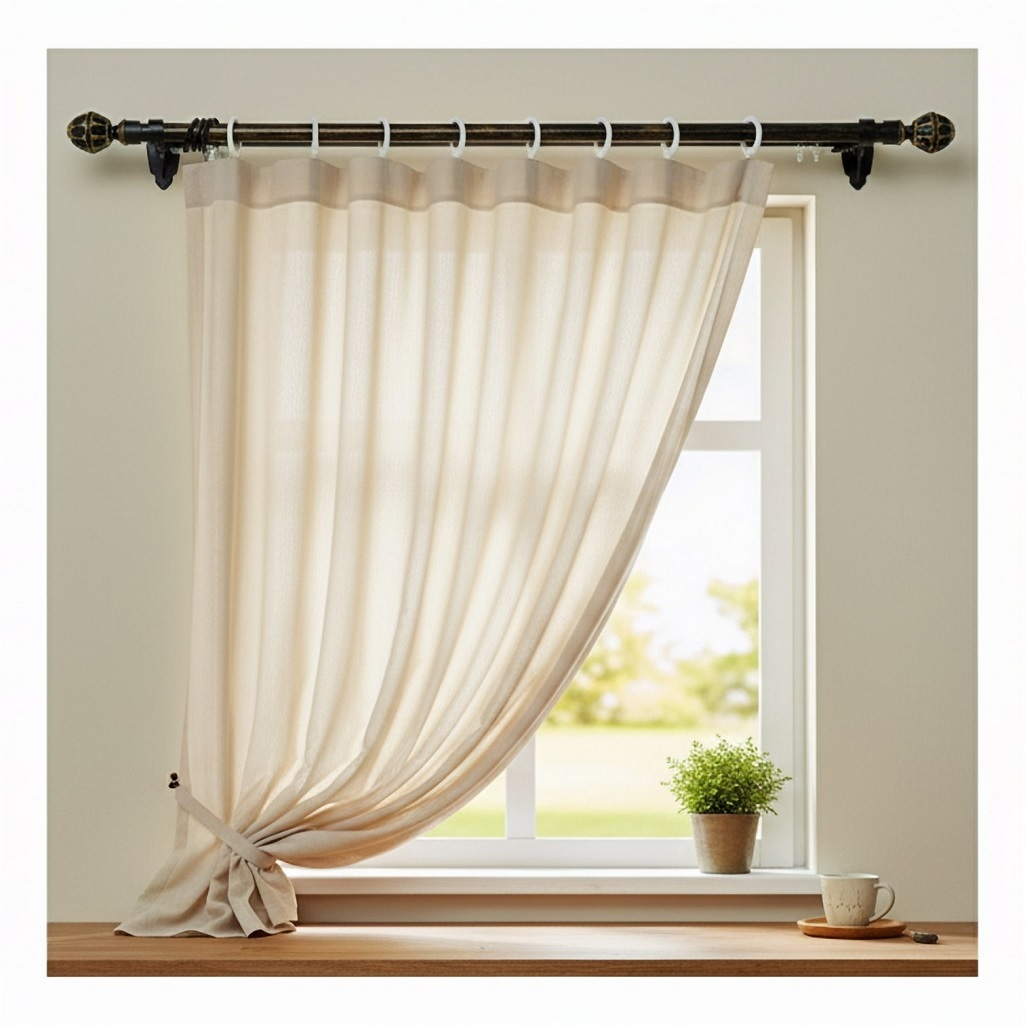 Карниз двухрядный круглый Венеция, Черненое золото, 1.6 м, настенный, металл, крепеж, крючки