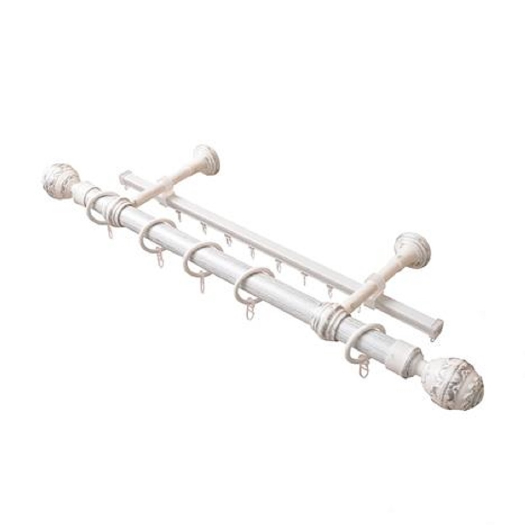 Карниз Legrand Валанс с U-шиной, 3 м, 2-х рядный, белое серебро/патина