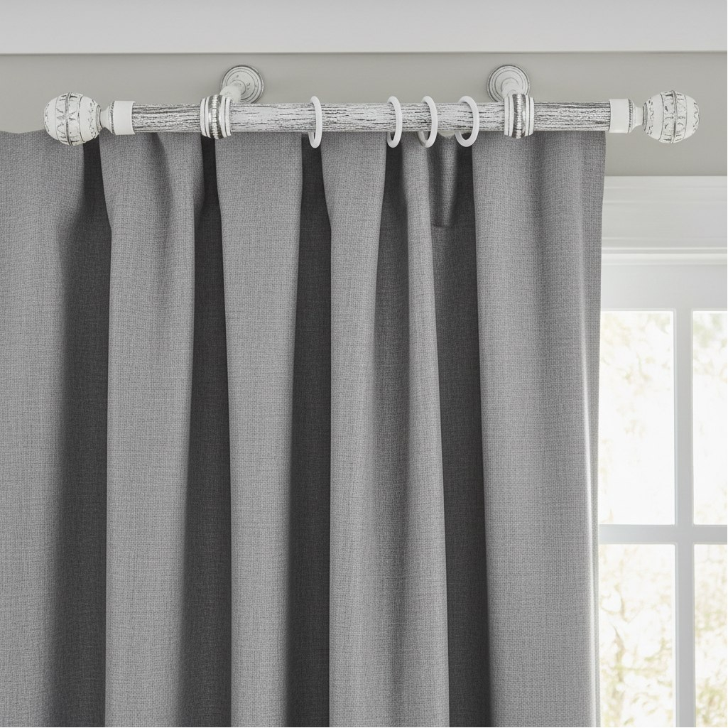 Карниз Legrand Валанс с U-шиной, 3 м, 2-х рядный, белое серебро/патина