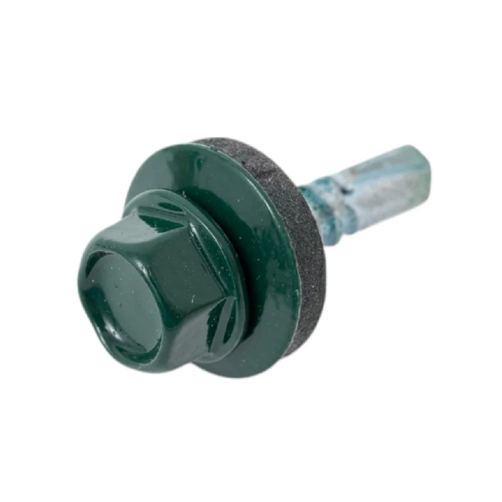 Саморез кровельный Жесть 4,8х19 мм, RAL6005 темно-зеленый, 80 шт. в упаковке