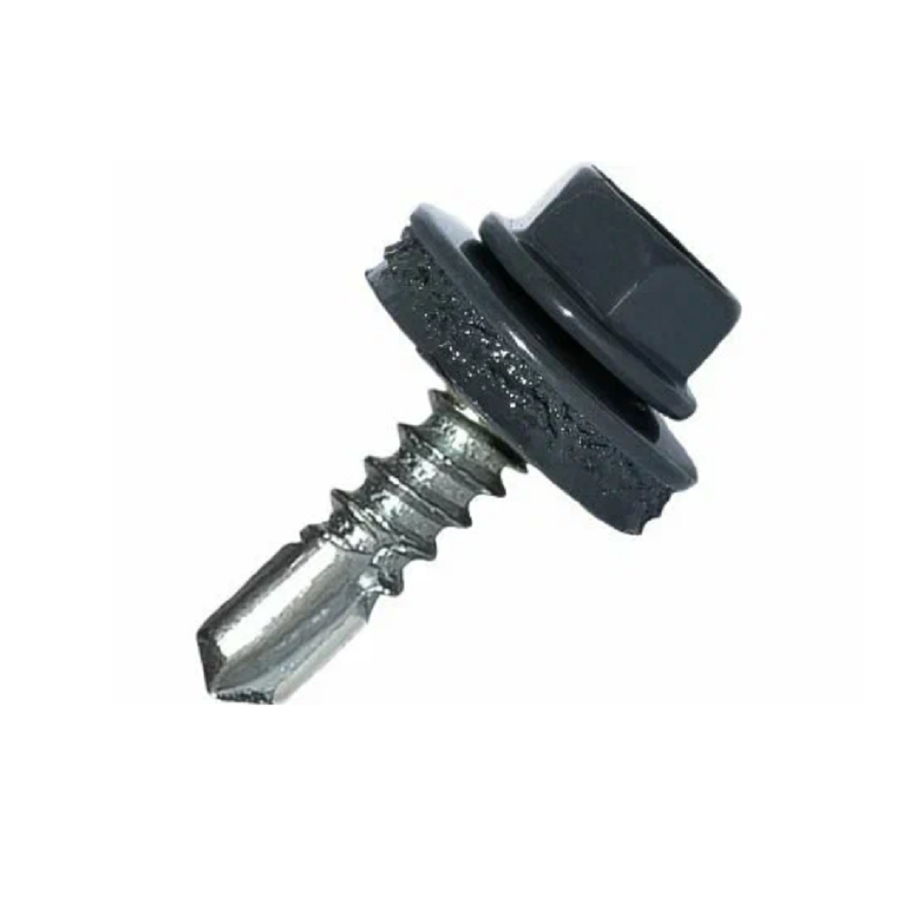 Саморез кровельный Жесть 4,8х19 мм, RAL7024 серый графит, 80 шт. в упаковке