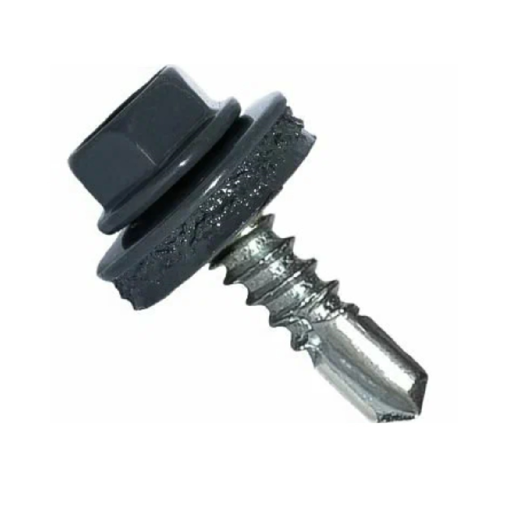 Саморез кровельный Жесть 4,8х19 мм, RAL7024 серый графит, 80 шт. в упаковке