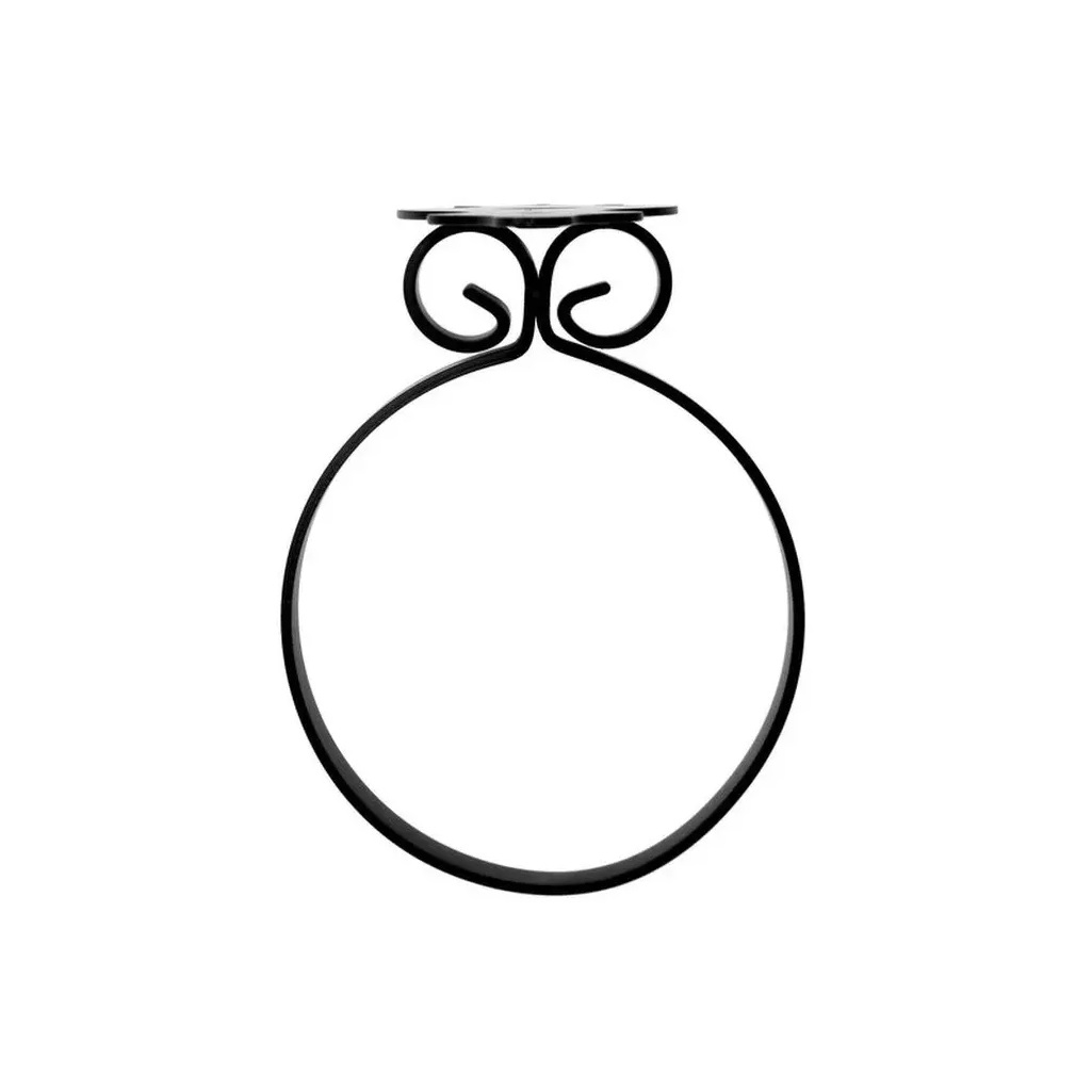 Кронштейн для кашпо Domart модель 13, диаметр 12 см, металл, черный