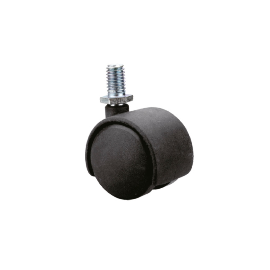 Опора колесная, поворотная, с резьбой М8х15 мм, диаметр 40 мм, без тормоза