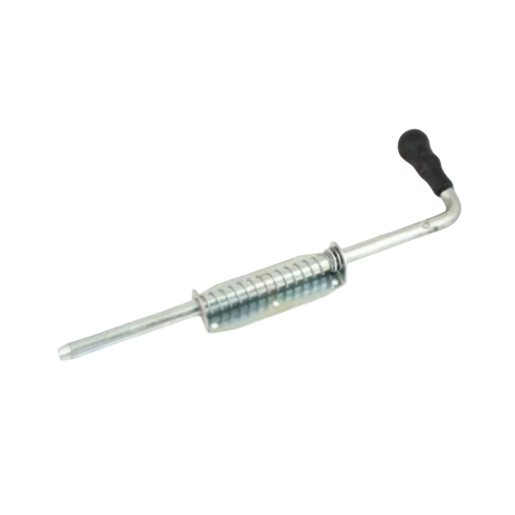 Засов гаражный, полуавтомат 007290, пружинный, 420 мм, ригель d13 мм, цинк