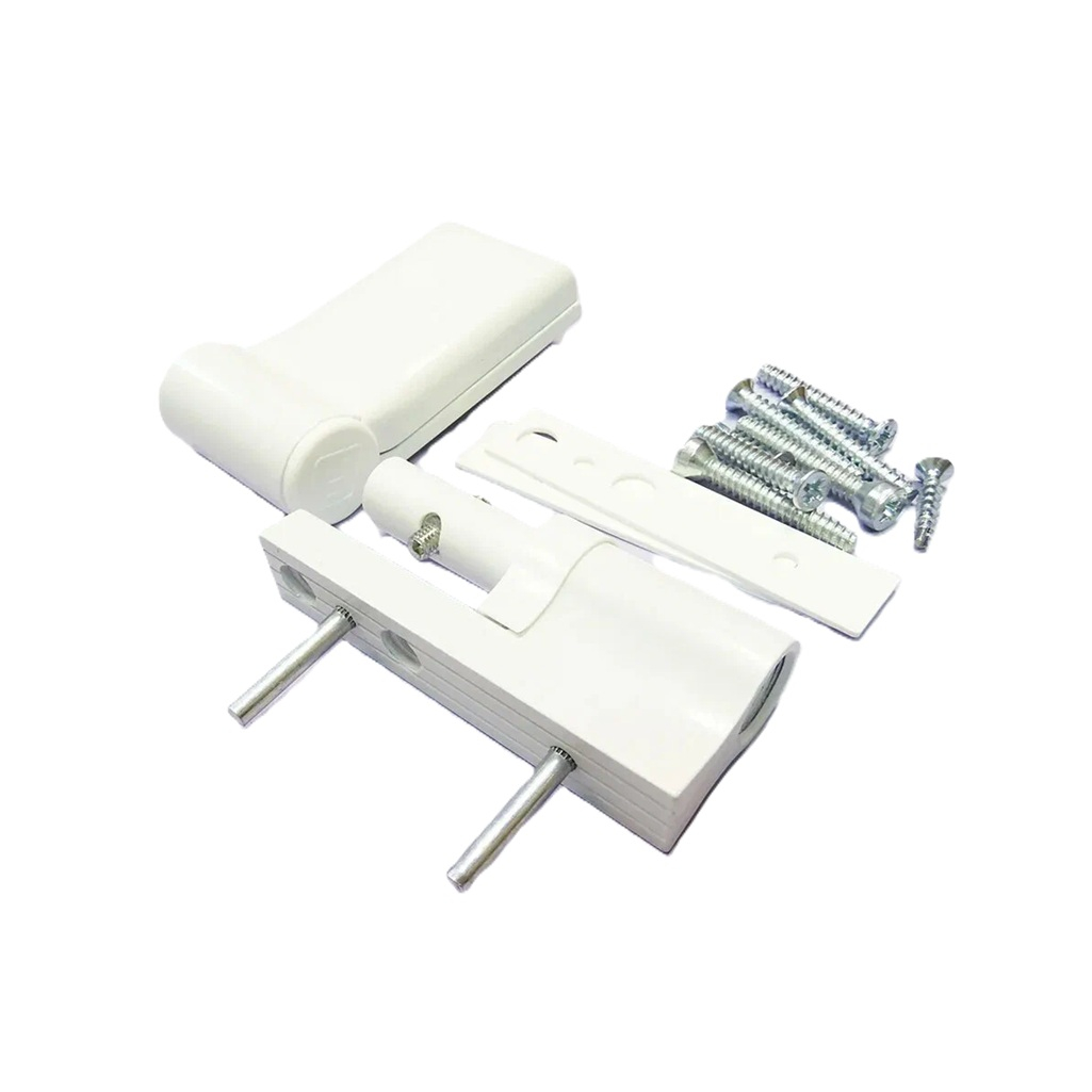 Петля для пластиковых дверей ПД-V до 150 кг, универсальная, металл, белая