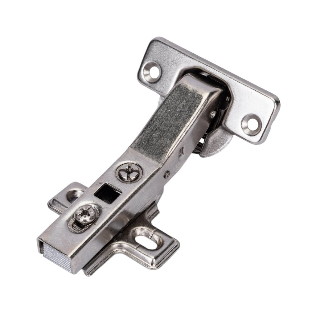 Петля мебельная Clip-on ZM-HCKT45-ZE-S, накладная, гидравлическая, угловая, 45 градусов, никель
