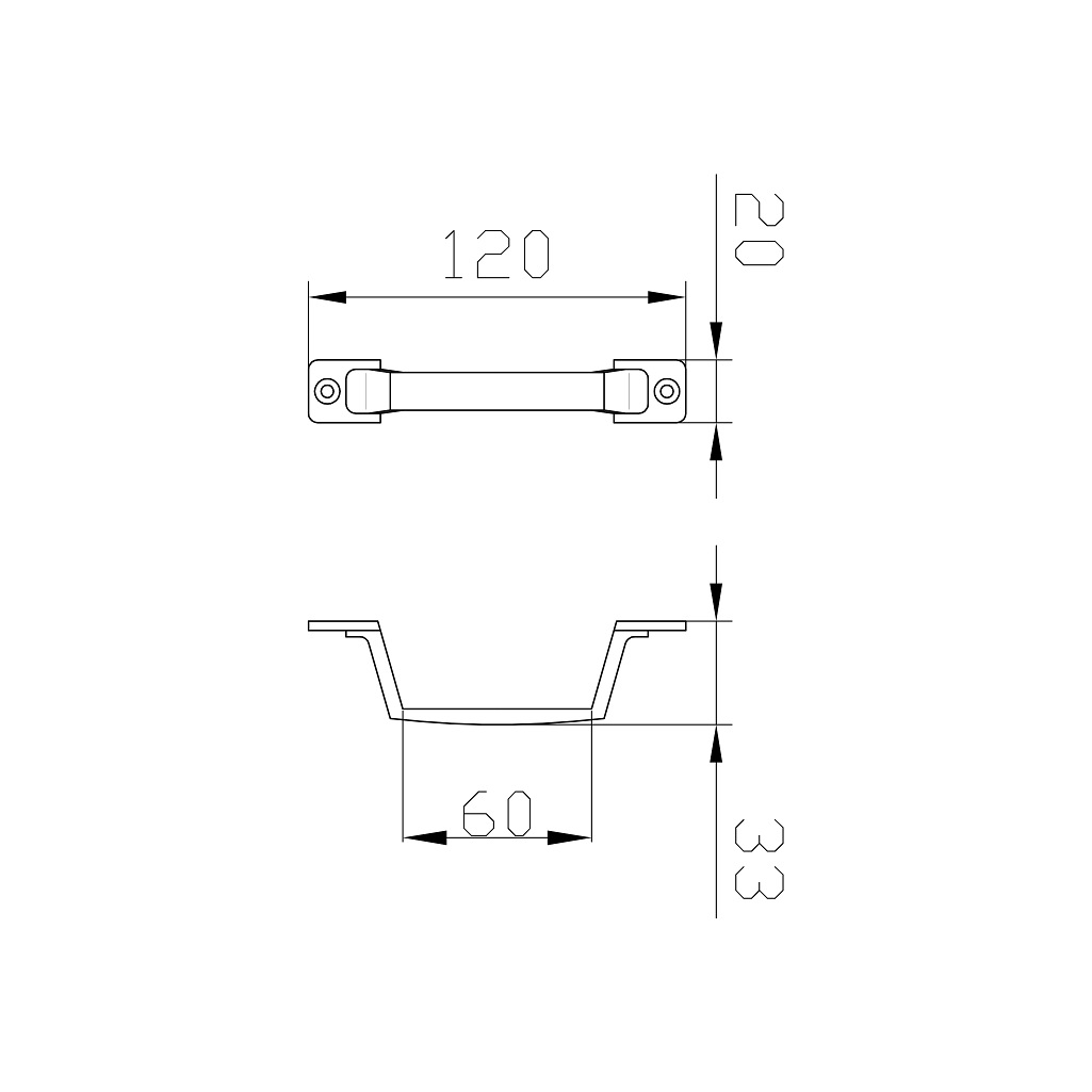 Ручка-скоба Трибатрон РС-60-С, бронзовый антик, сплав алюминия, порошковая окраска