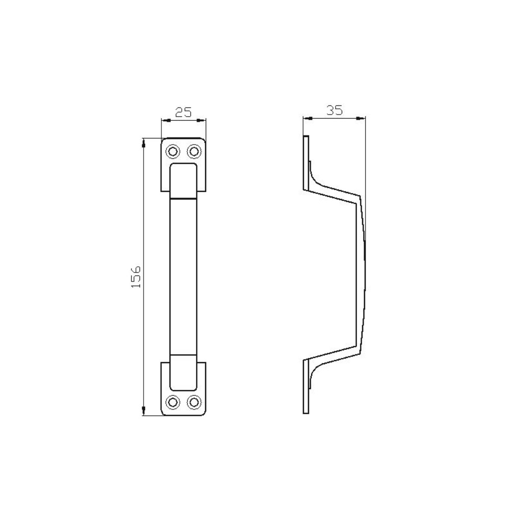 Ручка-скоба Трибатрон РС-80-С, медный антик, сплав алюминия, порошковая окраска