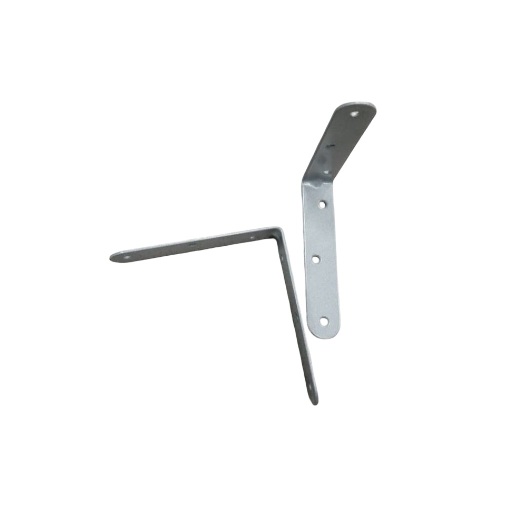 Уголок мебельный Домарт 005149, 100х100х20 мм, 2 мм, серый металлик, сталь, в упаковке 2 штуки