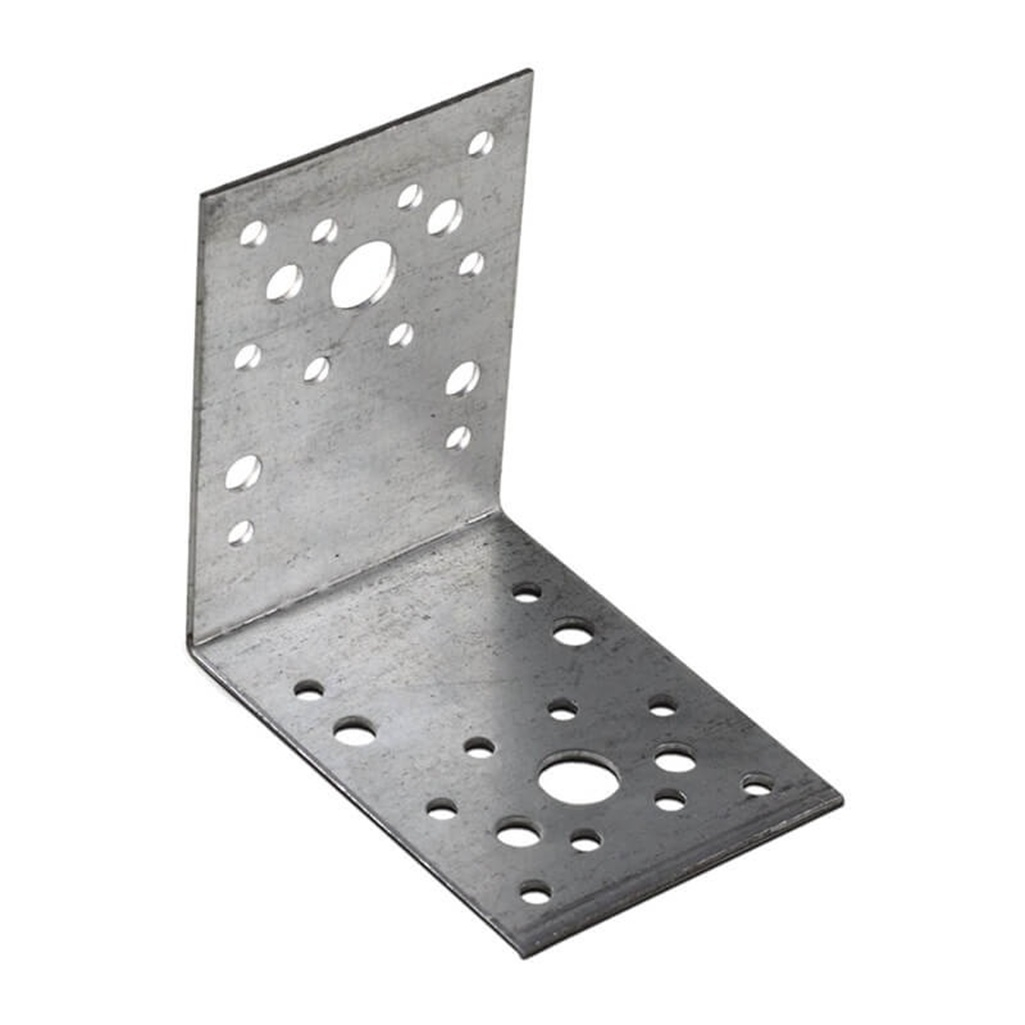 Уголок крепежный оцинкованный, равносторонний, 1.8х100х130х130 мм