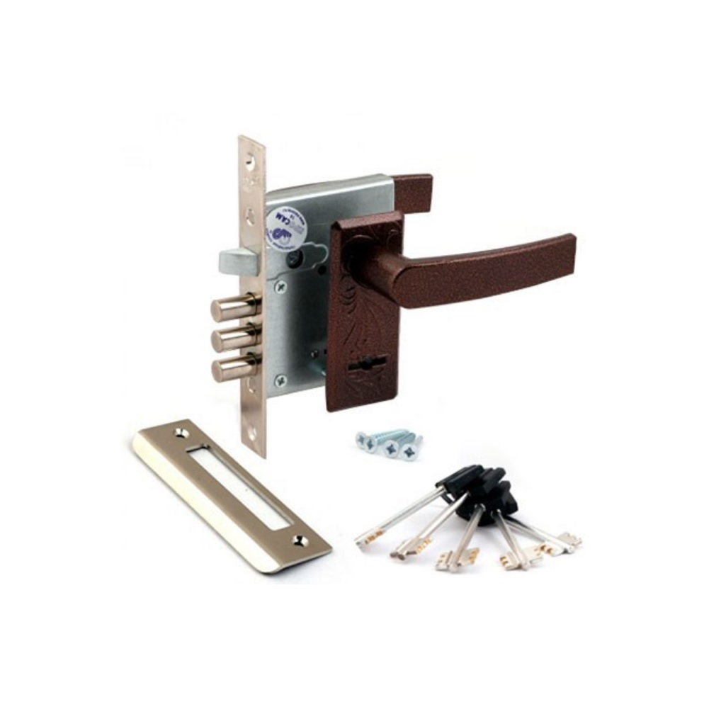 Замок врезной Бордер ПроСам 74500-ЗВ9-8/13, СП1.НР-002.Ш, УЗ, сувальдный, 3 ключа