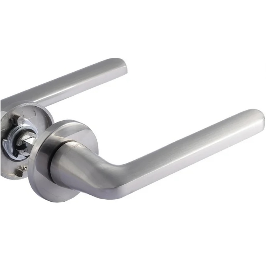 Ручка дверная Нора-М Slim 134А, 18634, 136 мм, гальваническое покрытие, цвет матовый никель