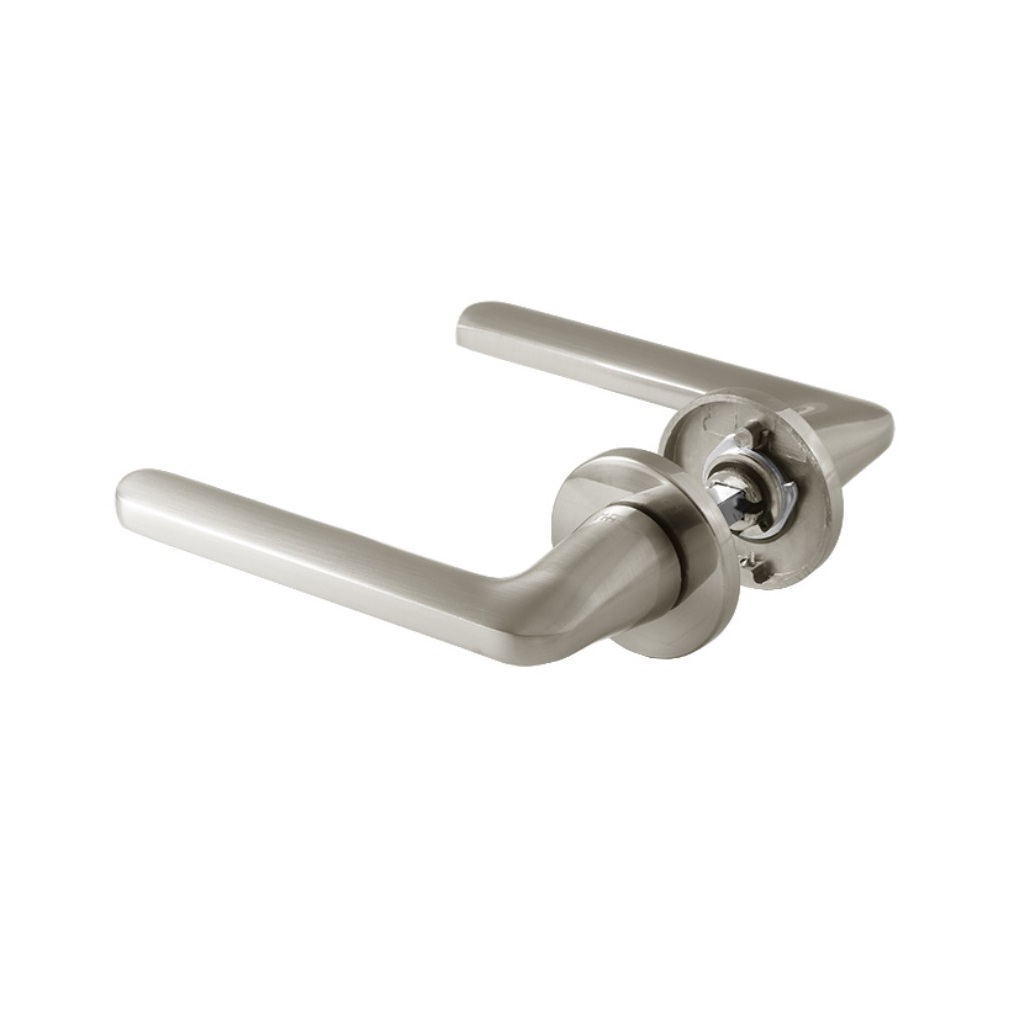 Ручка дверная Нора-М Slim 134А, 18634, 136 мм, гальваническое покрытие, цвет матовый никель