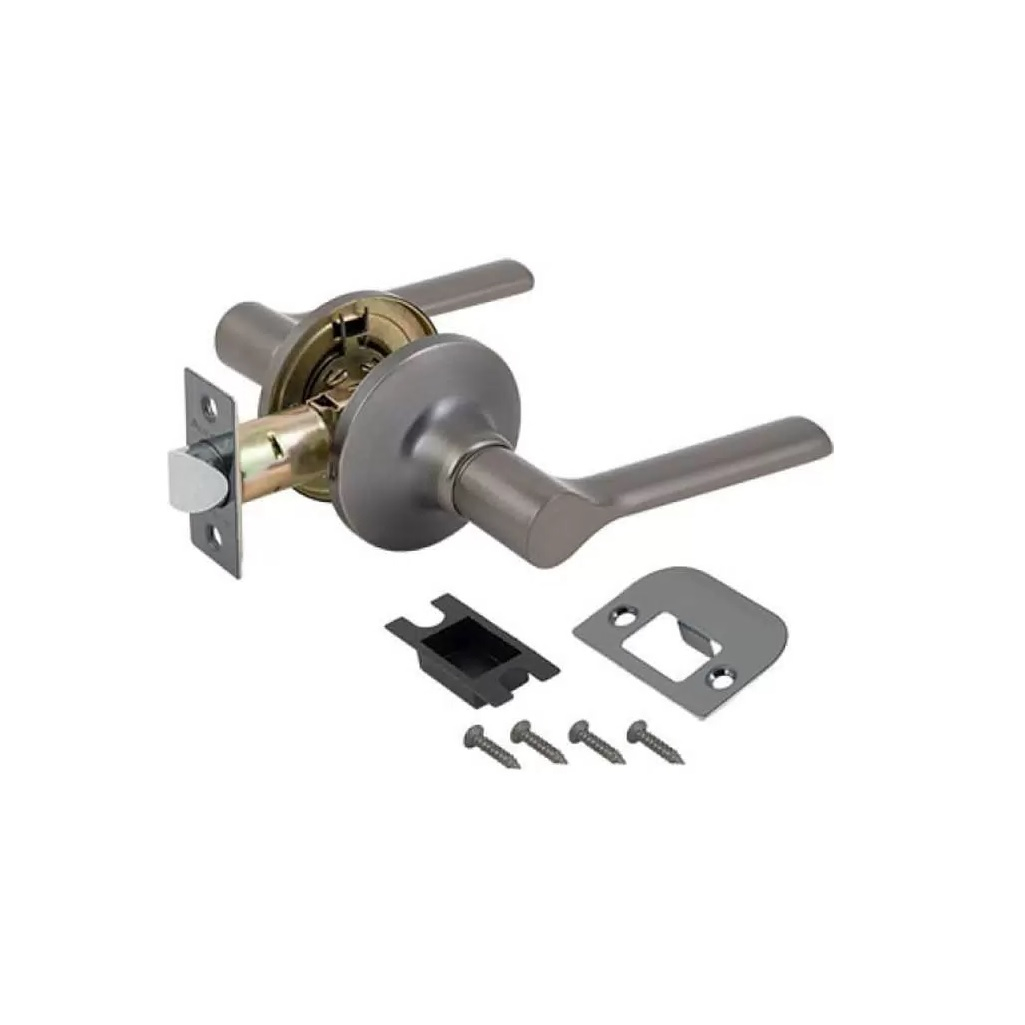 Защелка врезная Avers 8023-05-GRF, 31727, с ручками, для межкомнатных дверей, алюминий, сталь, графит