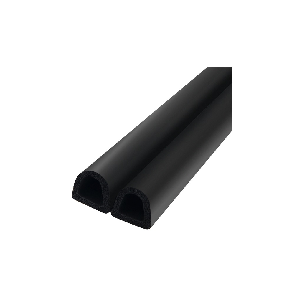 Уплотнитель Kim Tec, промышленный, самоклеящийся, D-профиль, черный, 10х12 мм, на отрез от 1 м