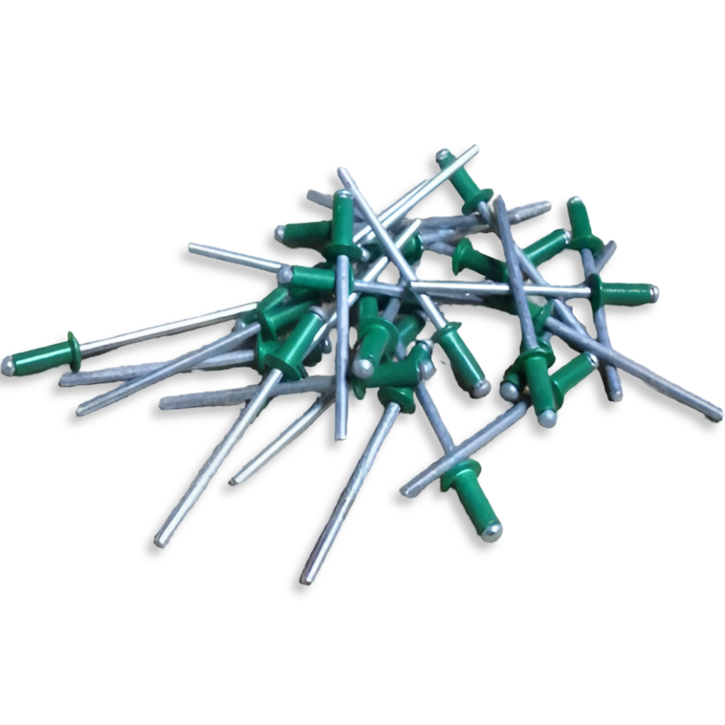 Заклепка темно-зеленая RAL 6005 3.2х8 мм, алюминий, сталь, 1 кг