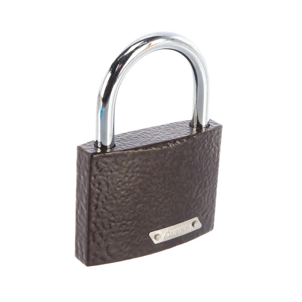 Замок навесной Avers PD-01-75, d 9мм, автоматическое запирание, 3 ключа, чугун