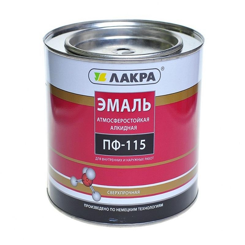 Эмаль Лакра ПФ-115 для внутренних и наружных работ, алкидная, глянцевая, шоколадно-коричневая, 2 кг
