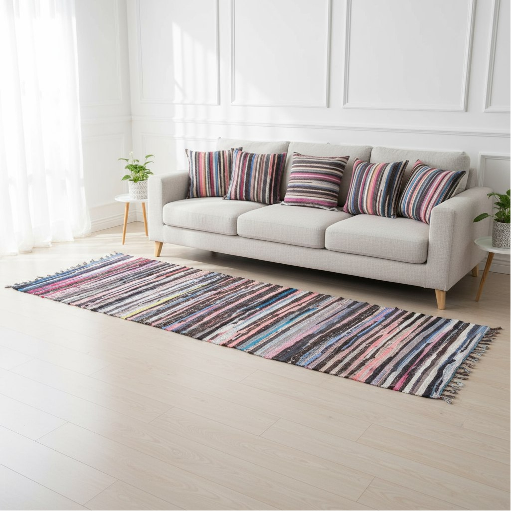 Коврик хлопковый Sunstep 33-156, прямоугольник, для прихожей и гостиной, 60х180 см