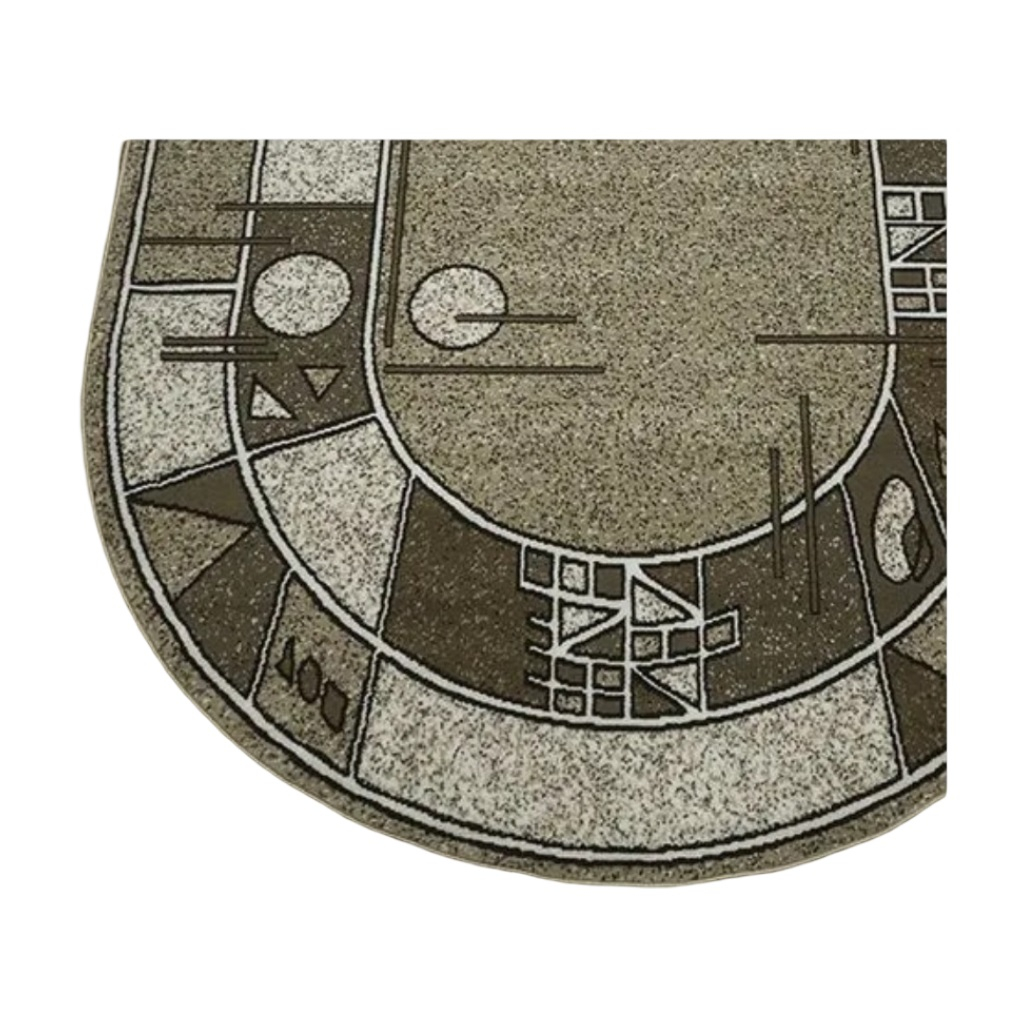 Ковер Белка Лайла де Люкс 15804, овал, бежевый 10822, 1000х2000 мм, для кухни или гостиной