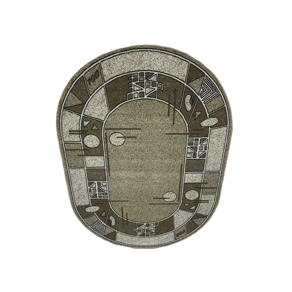 Ковер Белка Лайла де Люкс 15804, овал, бежевый 10822, 1000х2000 мм, для кухни или гостиной