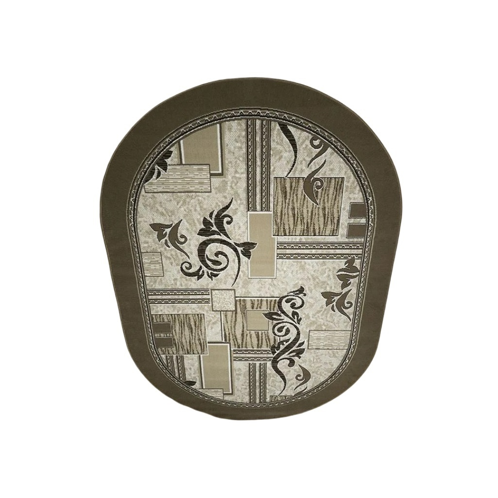 Ковер Белка Лайла де Люкс 15839, овальный, бежевый, 1000х2000 мм, полипропилен 