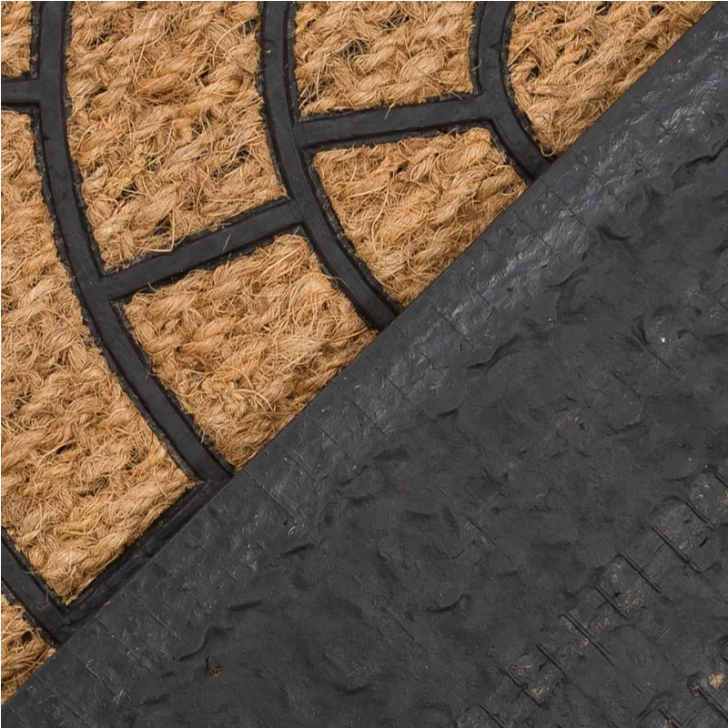 Коврик Sunstep Веранда 32-090, полуовал, кокосовое волокно, резина, 450х750 мм