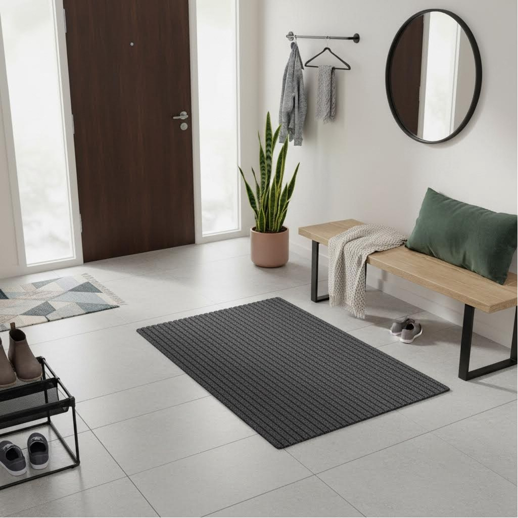 Коврик влаговпитывающий ComeForte Soft, полиэстер, серый, 60х90 см