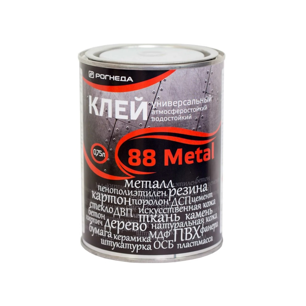 Клей Рогнеда 88-Metal, 2762, универсальный, атмосферостойкий, водостойкий, 0.75 л