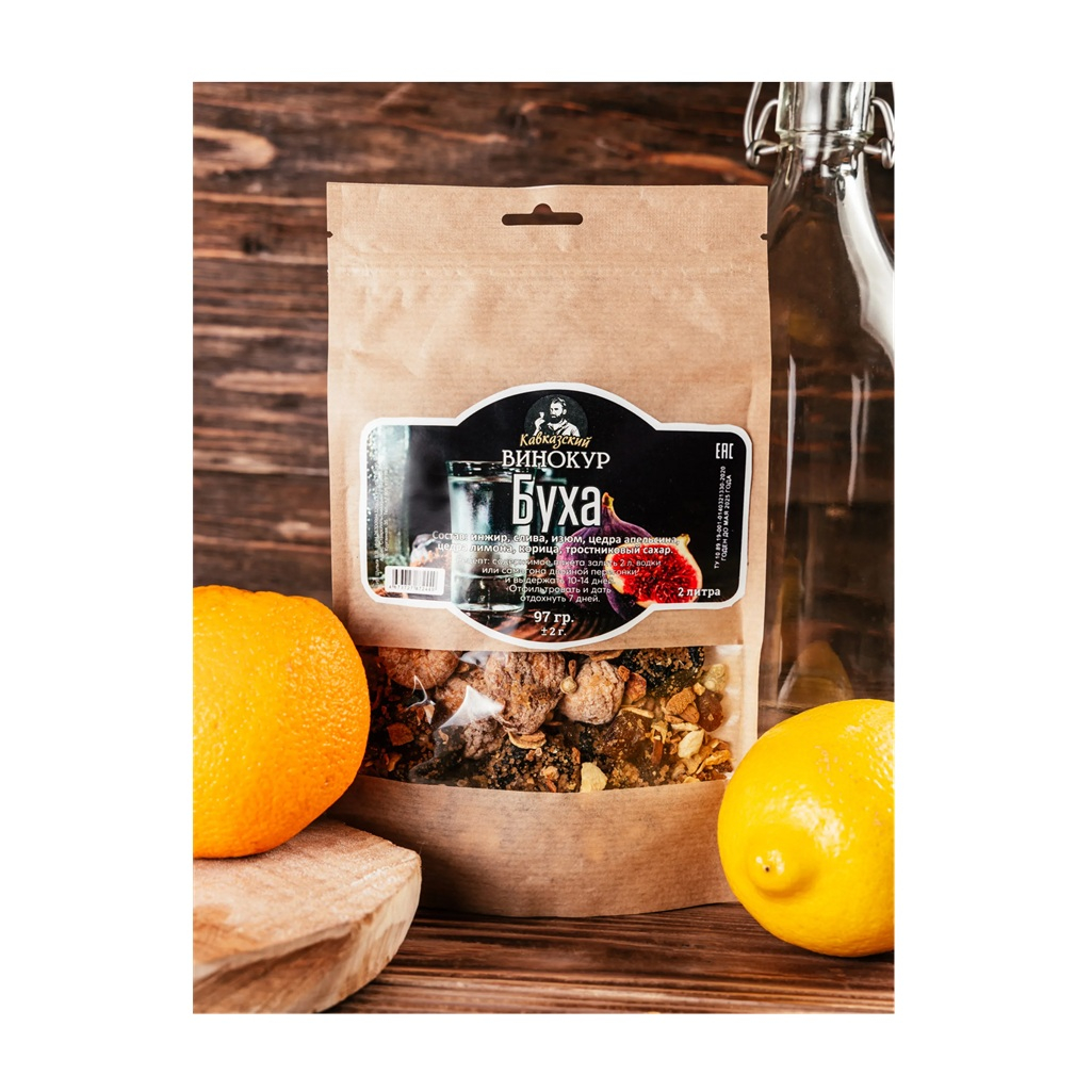 Набор трав и специй Кавказский Винокур Буха для приготовления напитков, натуральный состав, 97 гр