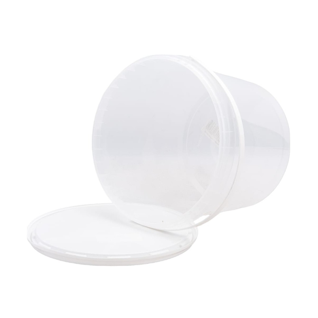 Ведро хозяйственное Alliance Plast с крышкой, прозрачное, 2.8 л