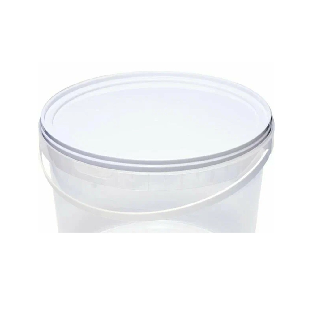 Ведро хозяйственное Alliance Plast с крышкой, прозрачное, 2.8 л