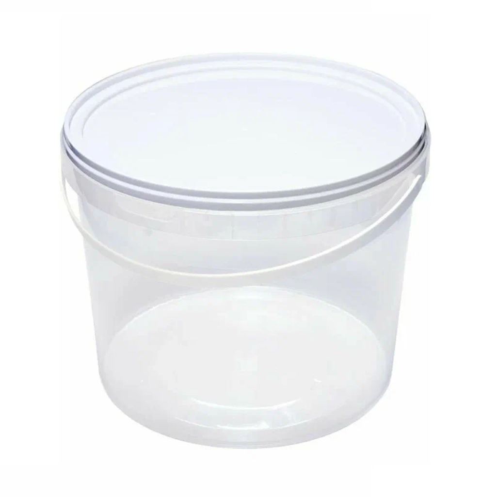 Ведро хозяйственное Alliance Plast с крышкой, прозрачное, 2.8 л