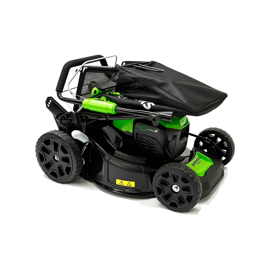 Газонокосилка аккумуляторная Greenworks GD40LM46SP 40В самоходная, травосборник 55 л, АКБ 4 A•ч, зарядное устройство