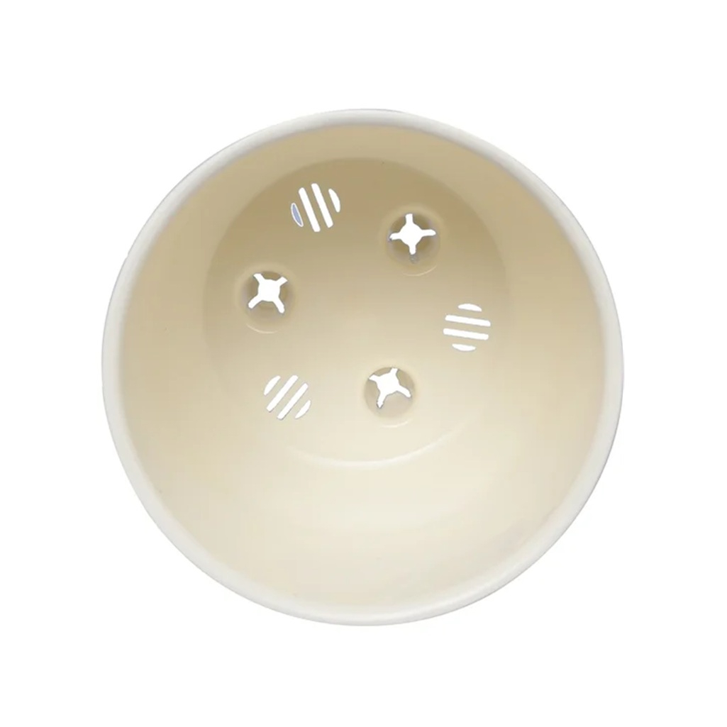 Горшок для цветов Liveingreen Дельта Д17-31 с вкладкой, пластик, ваниль, 17х17 см, 3.2 л