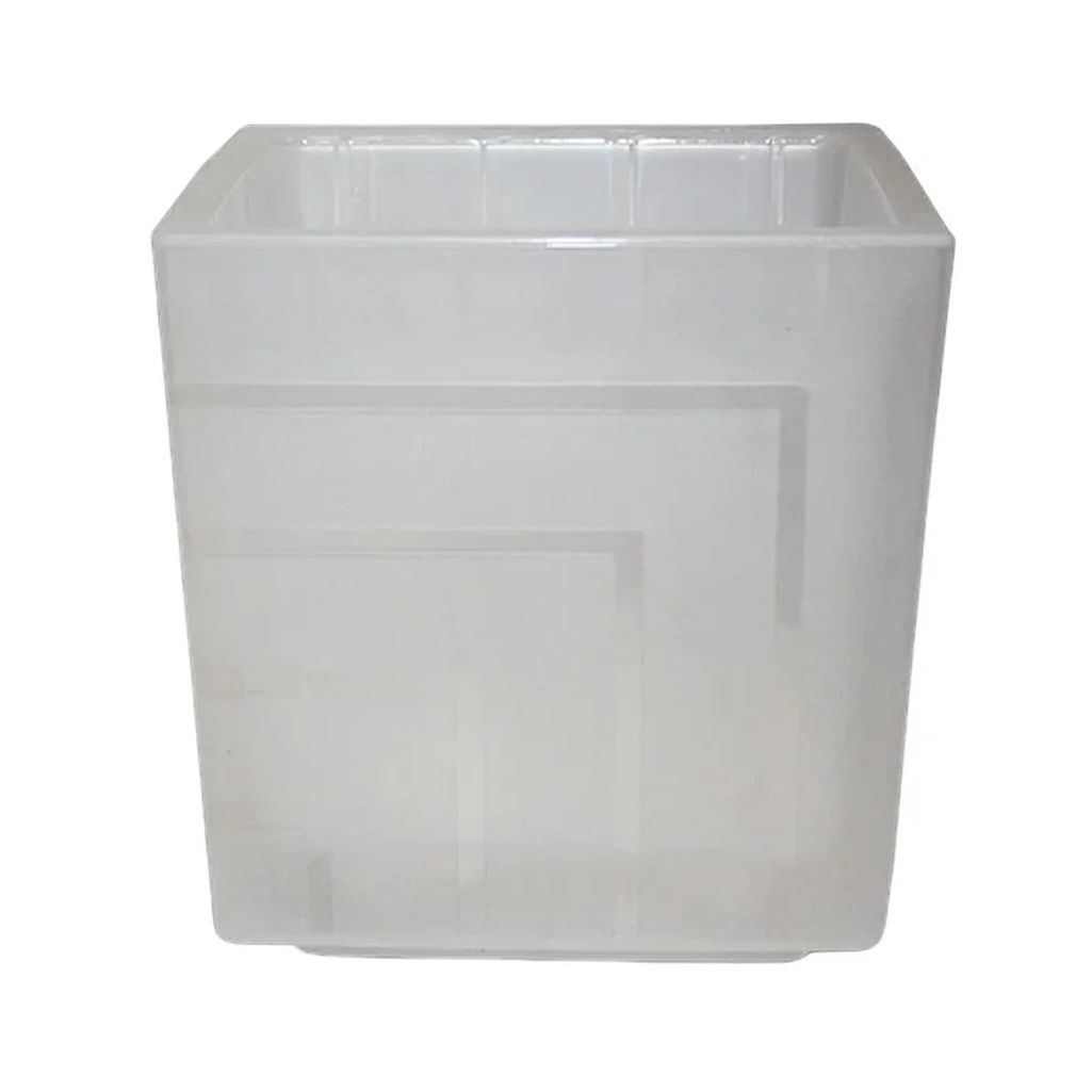 Горшок для цветов Квадро с вкладкой, пластик, прозрачный, 16х16 см, 3.3 л