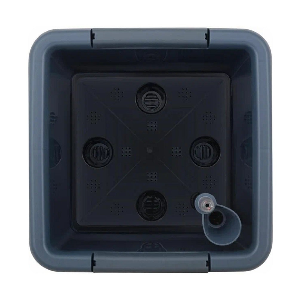 Горшок Ingreen Munchen с автополивом и вставкой, квадратный, белоснежный жасмин 8-20 л