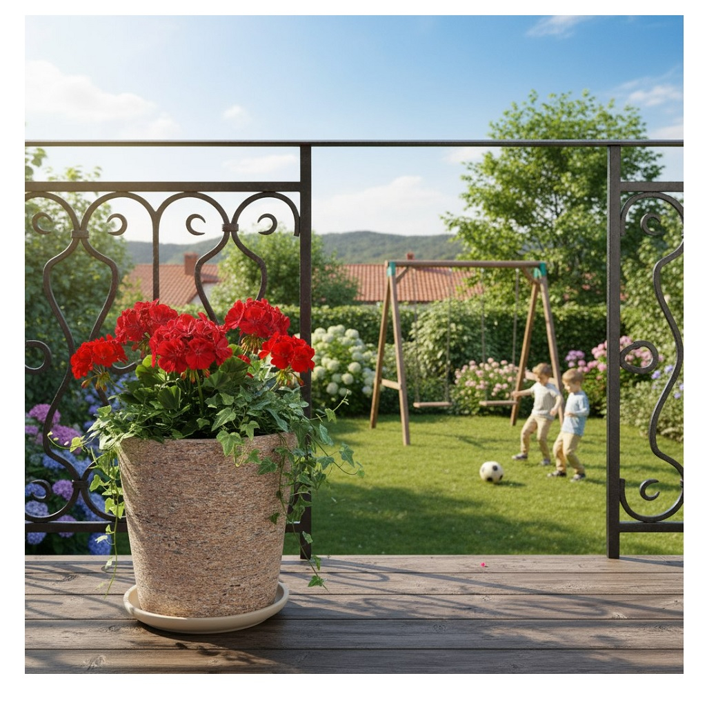 Горшок для цветов Лунный Камень №6, высокий овал, бежевый, 24х26 см, 8.5 л