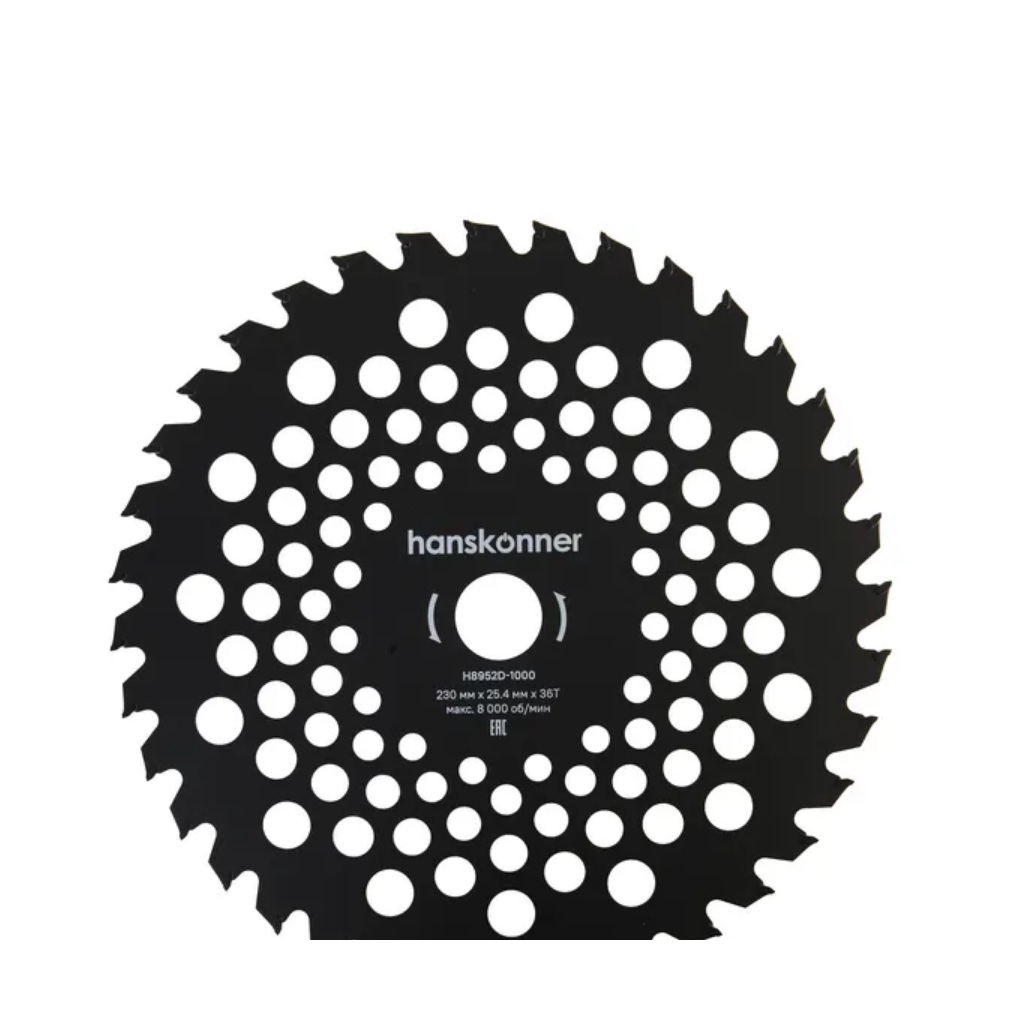Нож-фреза для триммера Hanskonner H8952D-1000 Standard, 230х25.4 мм, 36 зубьев