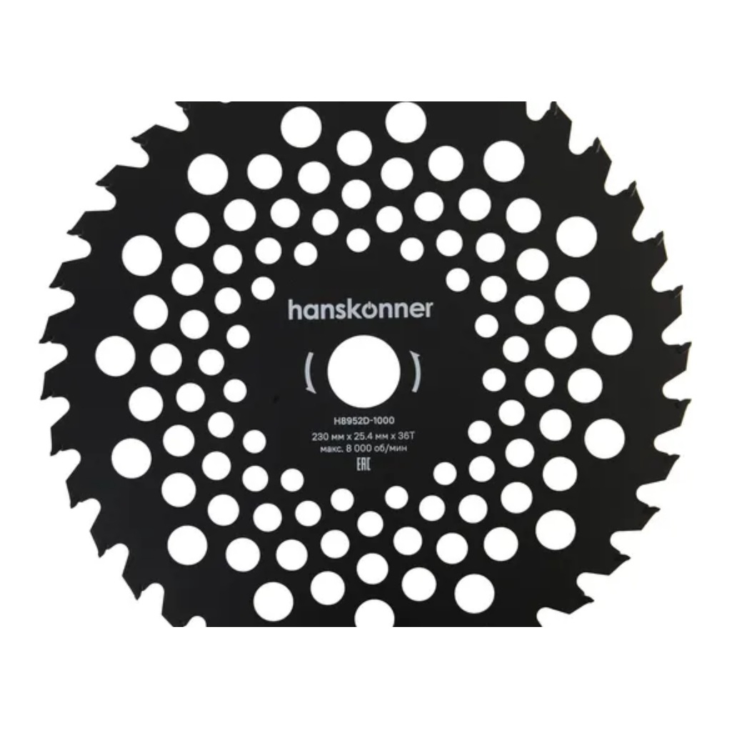Нож-фреза для триммера Hanskonner H8952D-1000 Standard, 230х25.4 мм, 36 зубьев