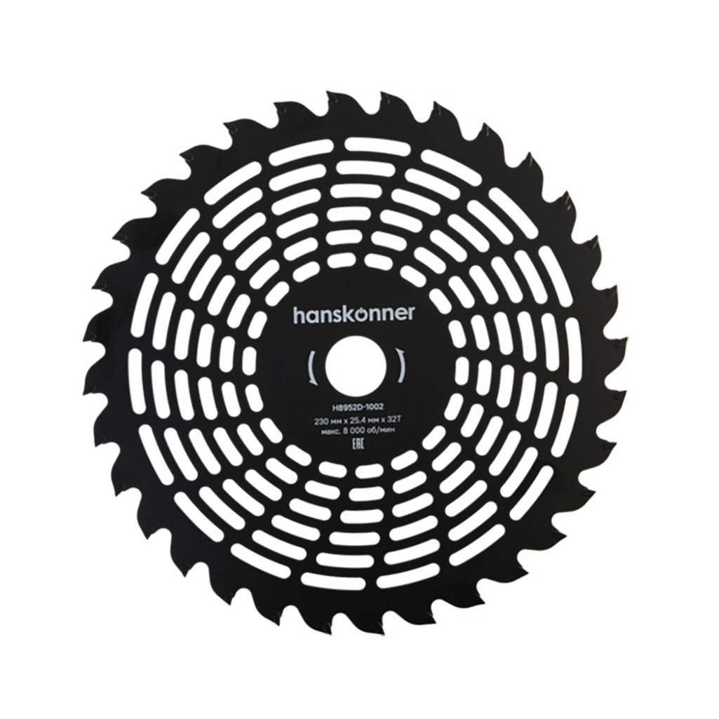 Нож-фреза для триммера Hanskonner H8952D-1002 Ultra Light, 230х25.4 мм, 32 зуба