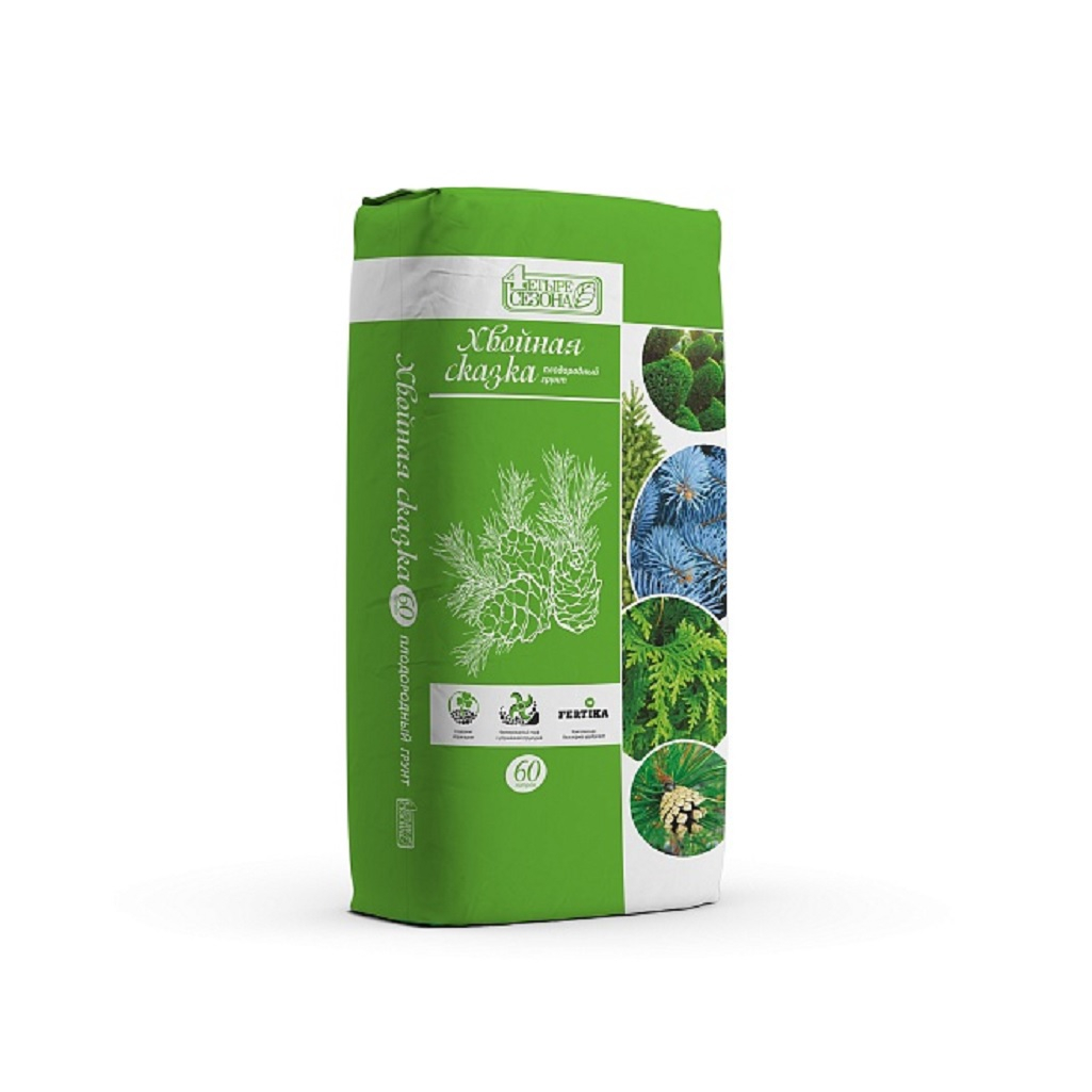 Грунт плодородный Четыре сезона Хвойная сказка, субстрат, 60 л