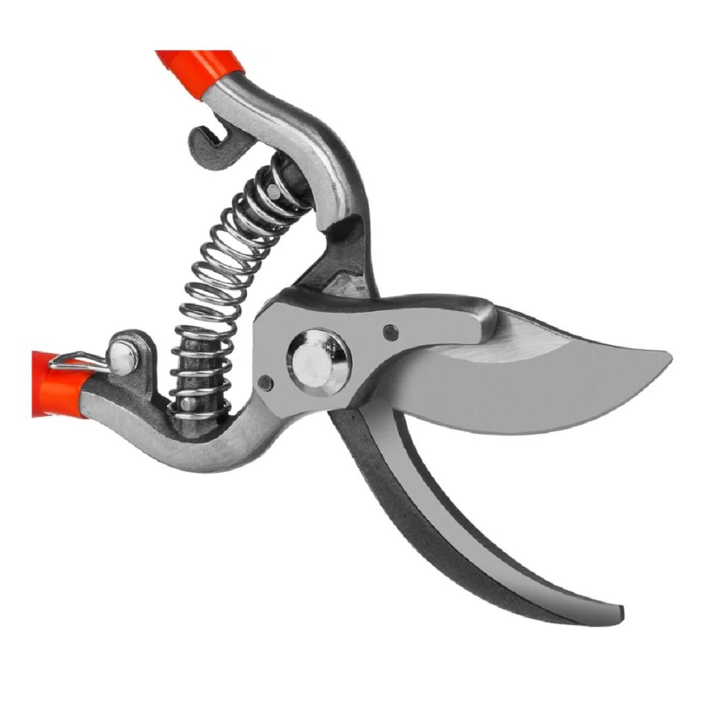 Секатор Grinda, цельнокованный, плоскостной, пружинный привод, 25мм